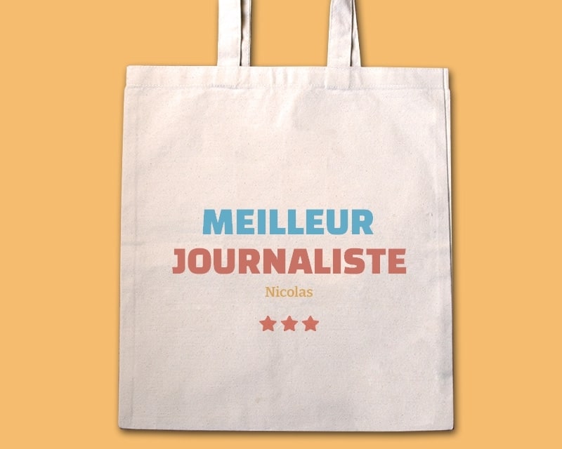 Tote bag personnalisable - Meilleur Journaliste