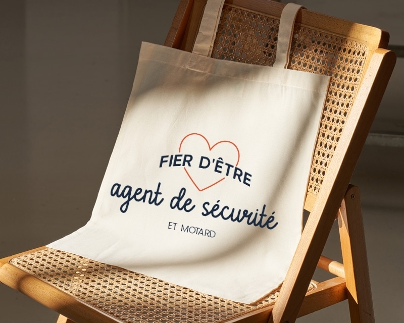 Tote bag personnalisable - Fier d'être agent de sécurité