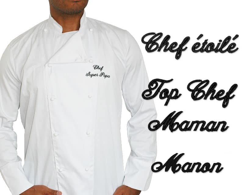 La Veste de Cuisinier Brodée Personnalisée