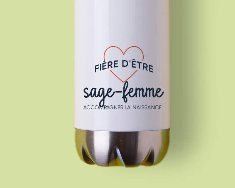 Gourde personnalisable - Fière d'être sage-femme