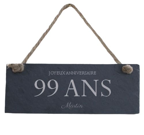 Plaque de porte personnalisable homme 99 ans