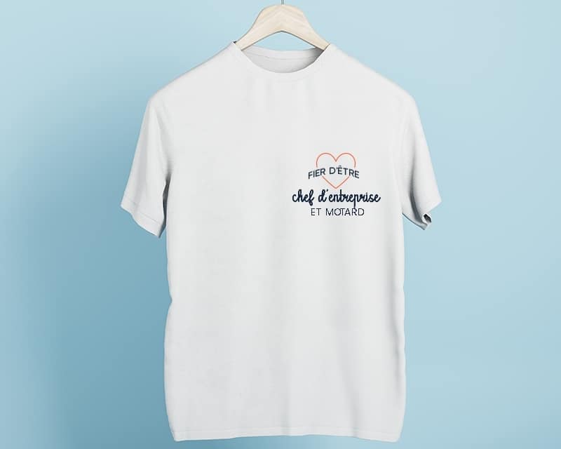 Tee shirt personnalisé homme - Fier d'être chef d'entreprise