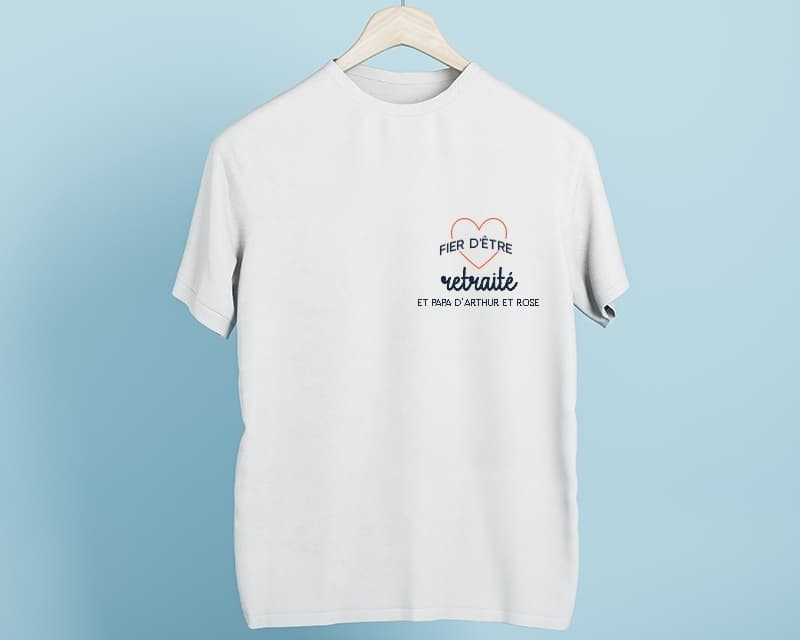 Tee shirt personnalisé homme - Fier d'être retraité