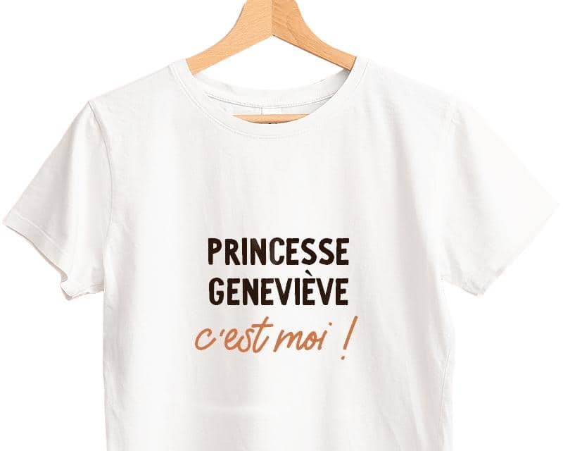 T-shirt blanc personnalisé pour une Geneviève