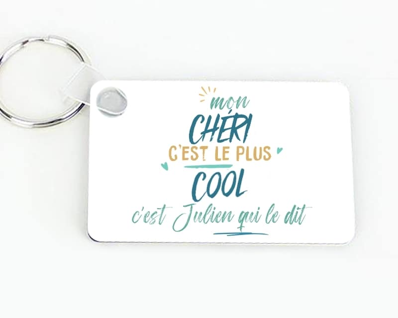 Porte-clés personnalisé : Chéri le plus...