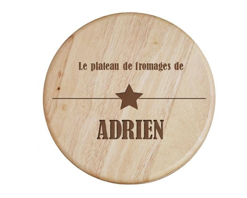 Set à fromage personnalisé pour un Adrien