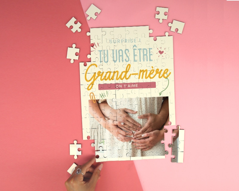 Puzzle personnalisable - Tu vas être grand-mère