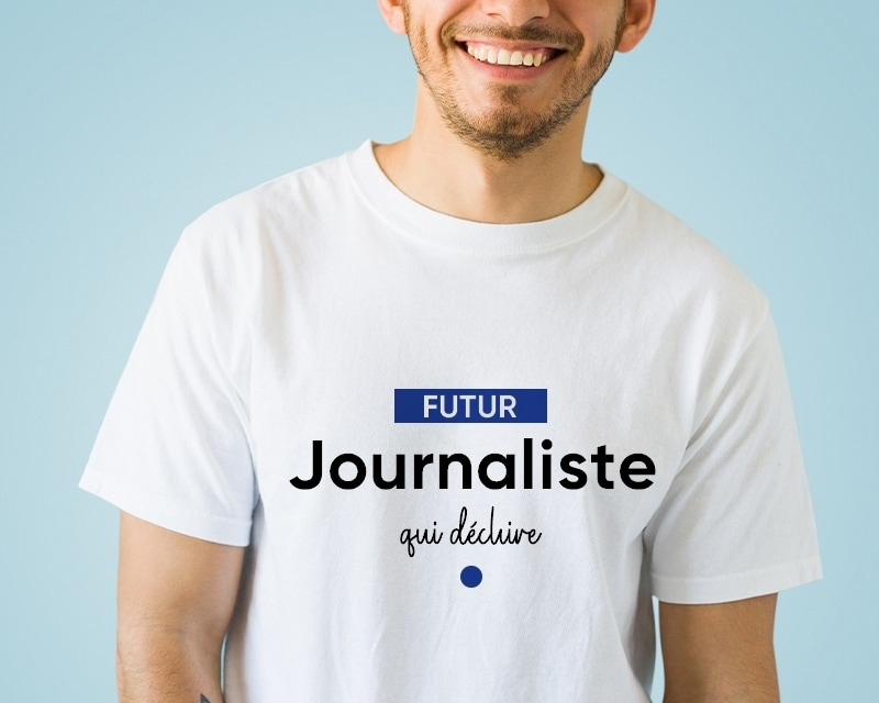 Tee shirt personnalisé homme - Futur journaliste