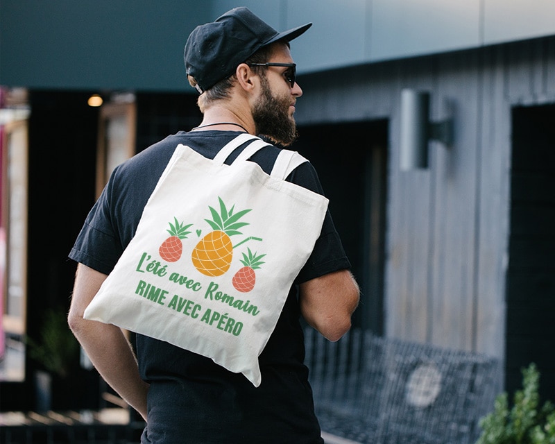 Tote bag personnalisé - Collection Été Ananas