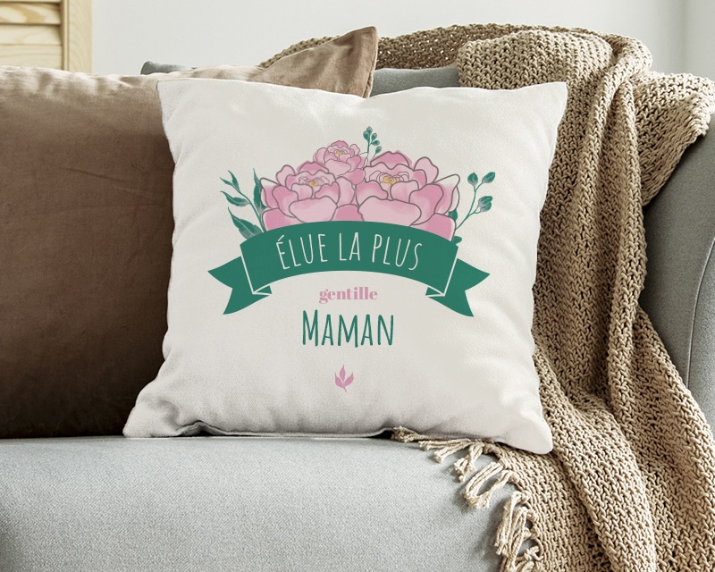 Coussin personnalisé - Maman Fleurie