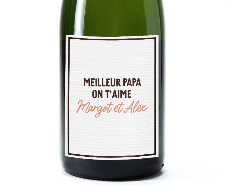 Bouteille de champagne message papa 50 ans