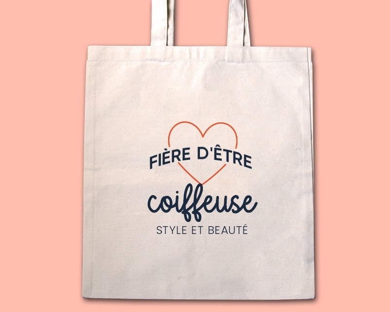 Tote bag personnalisable - Fière d'être coiffeuse