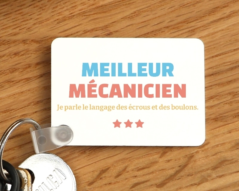 Porte-clés personnalisable - Meilleur Mécanicien