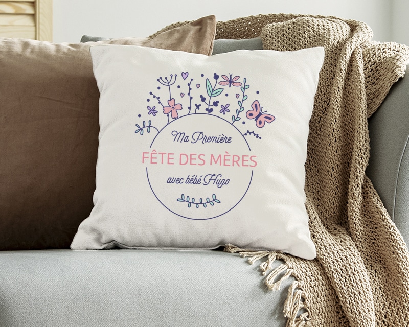 Coussin personnalisé maman - Première Fête des Mères