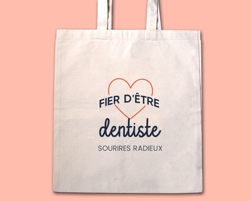 Tote bag personnalisable - Fier d'être dentiste