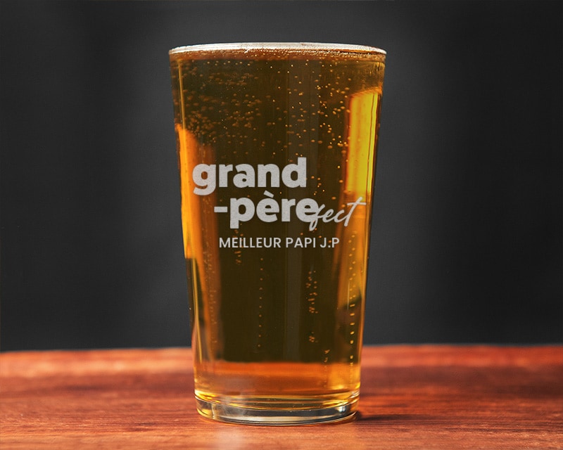 Verre à bière personnalisé pinte - Grand Père-fect