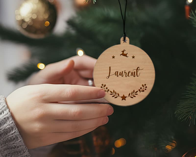 Décoration Noël famille cadeaux personnalisée - 2 à 6 prénoms