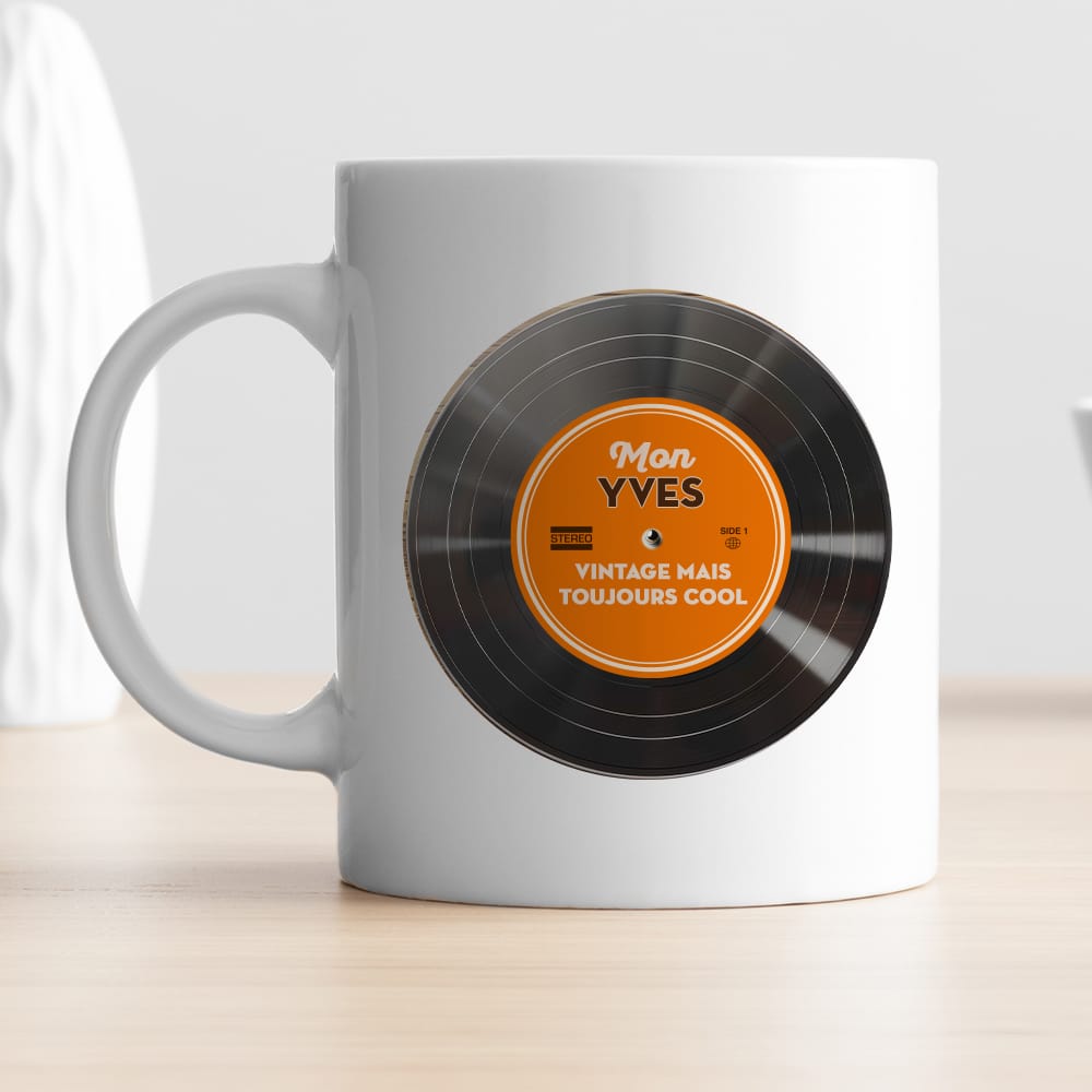 Mug personnalisé - Rétro Vinyle