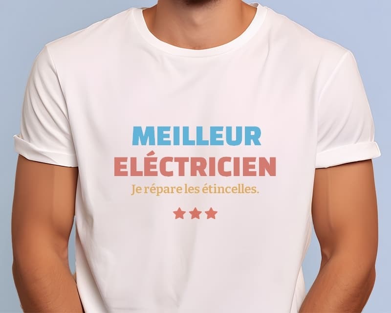 T shirt Homme personnalis Meilleur El ctricien Cadeaux