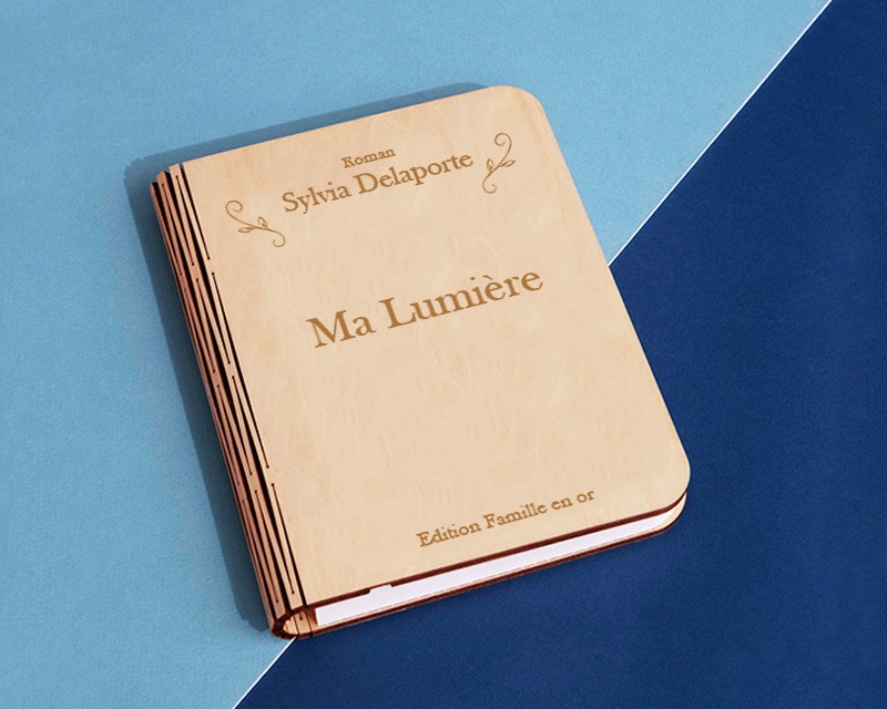 Lampe livre lumineux personnalisé - Première de couverture