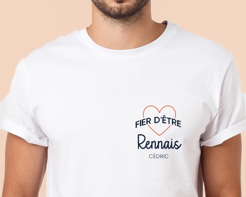 Tee shirt personnalisé homme - Fier d'être Rennais