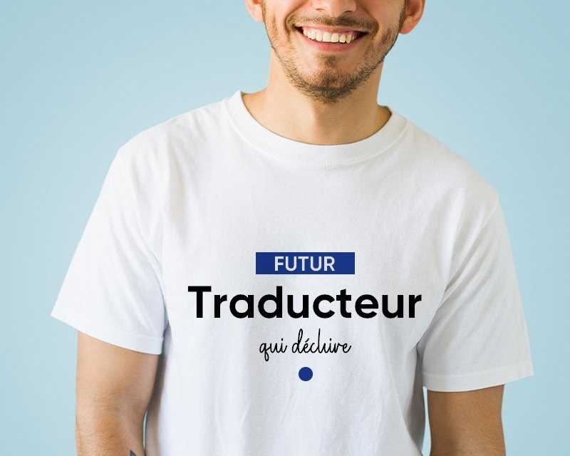Tee shirt personnalisé homme - Futur traducteur