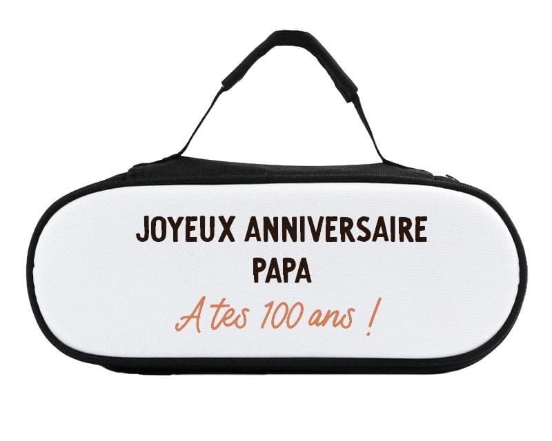 Sacoche de pétanque message papa 100 ans