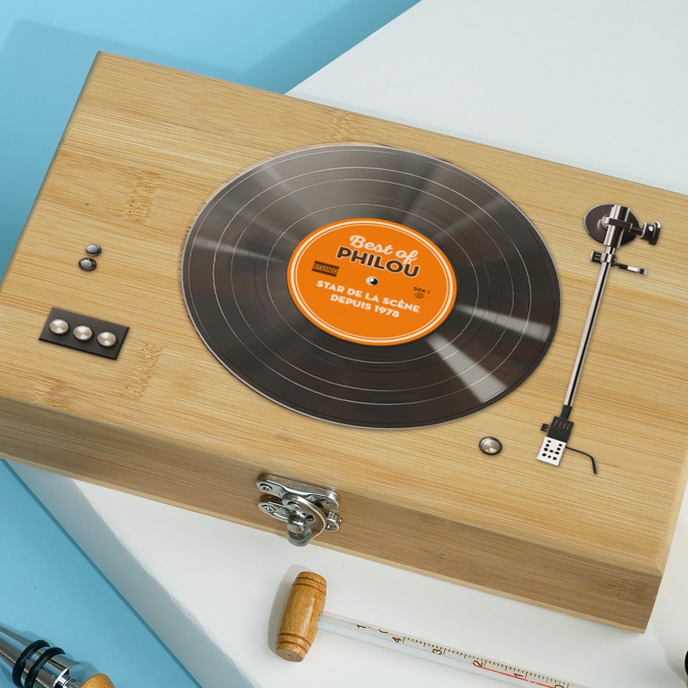 Coffret sommelier personnalisé - Retro Vinyle