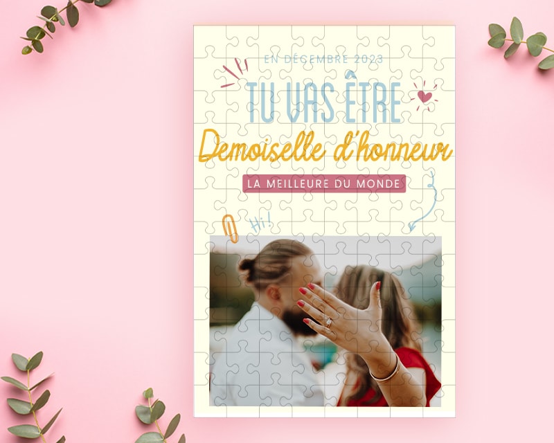 Puzzle personnalisable - Tu vas être demoiselle d'honneur