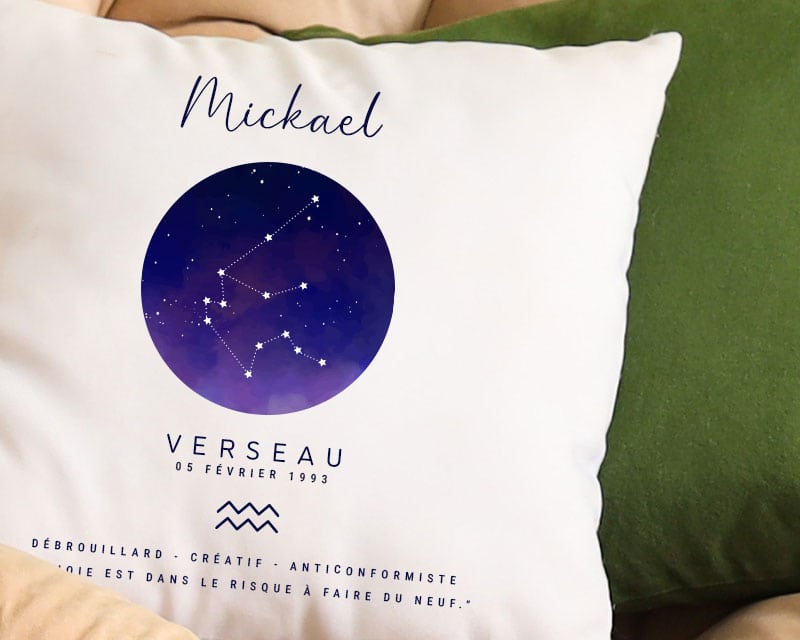 Coussin personnalisé - Astro Constellations - Verseau