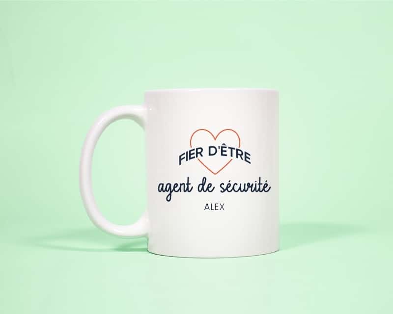 Mug personnalisé - Fier d'être agent de sécurité