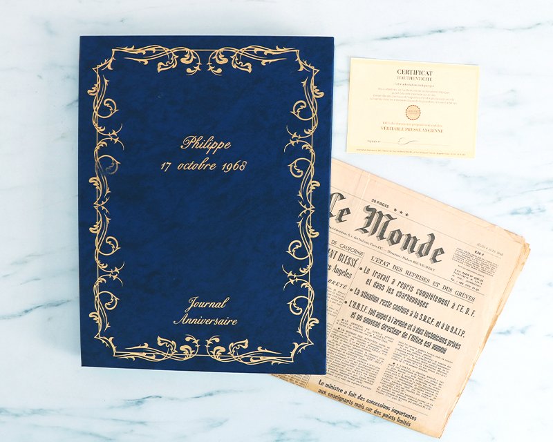 Authentique journal de naissance - Cadeau homme 85 ans