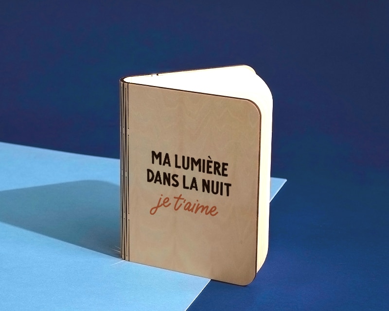 Lampe livre lumineux message papa 20 ans