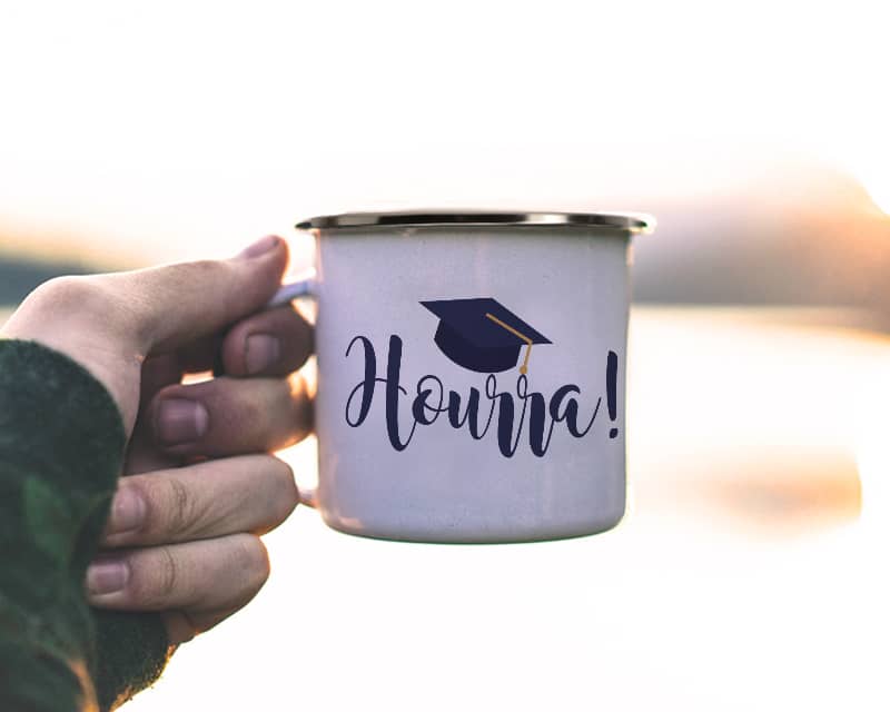 Mug émaillé personnalisé - Diplômé(e)