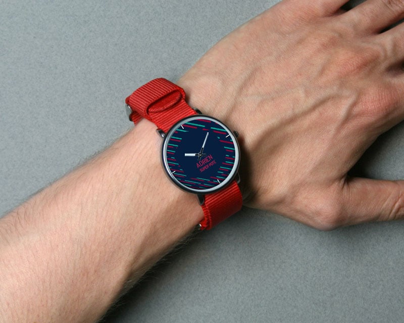 Montre duo Bleu blanc rouge Message