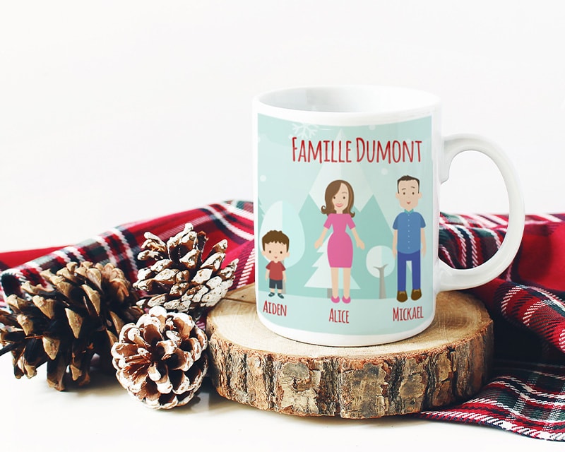 Mug Noël personnalisé - Family Circus