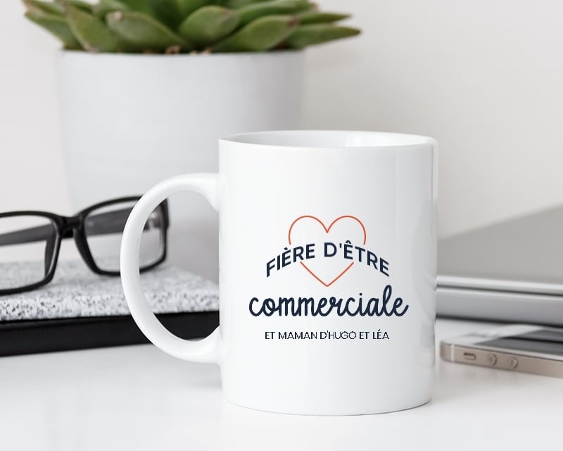 Mug personnalisé - Fière d'être commerciale