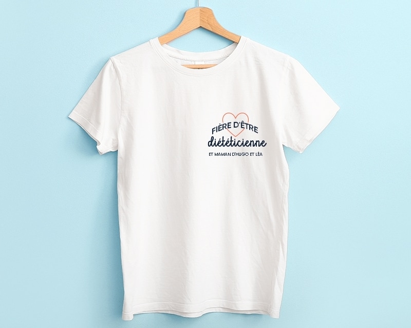 Tee shirt personnalisé femme - Fière d'être diététicienne