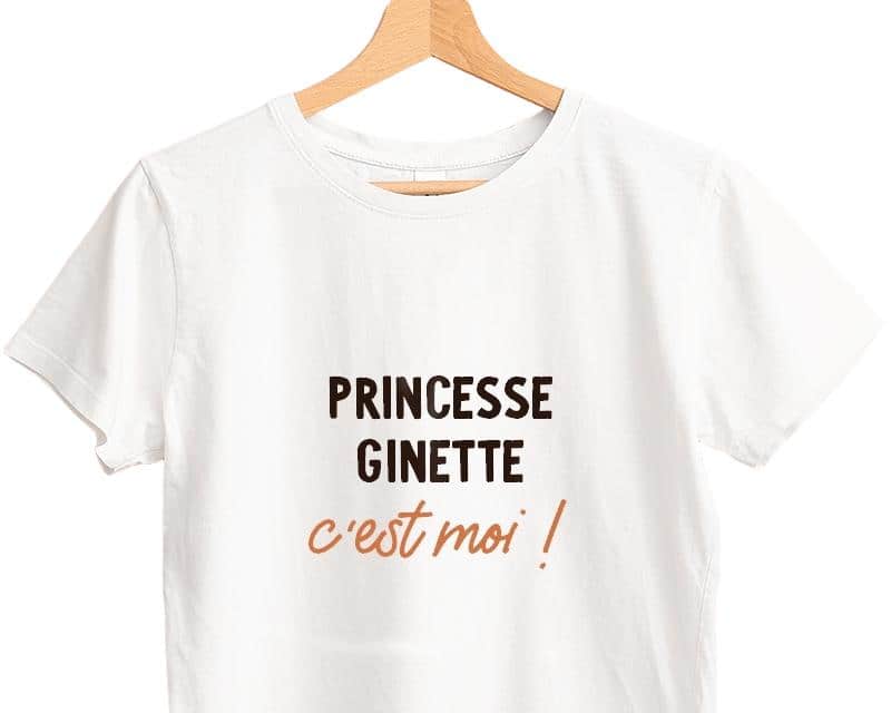 T-shirt blanc personnalisé pour une Ginette