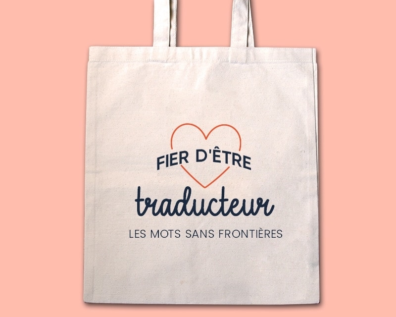 Tote bag personnalisable - Fier d'être traducteur