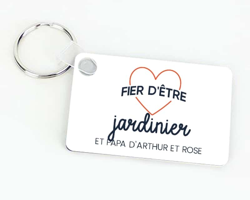 Porte-clés personnalisable - Fier d'être jardinier