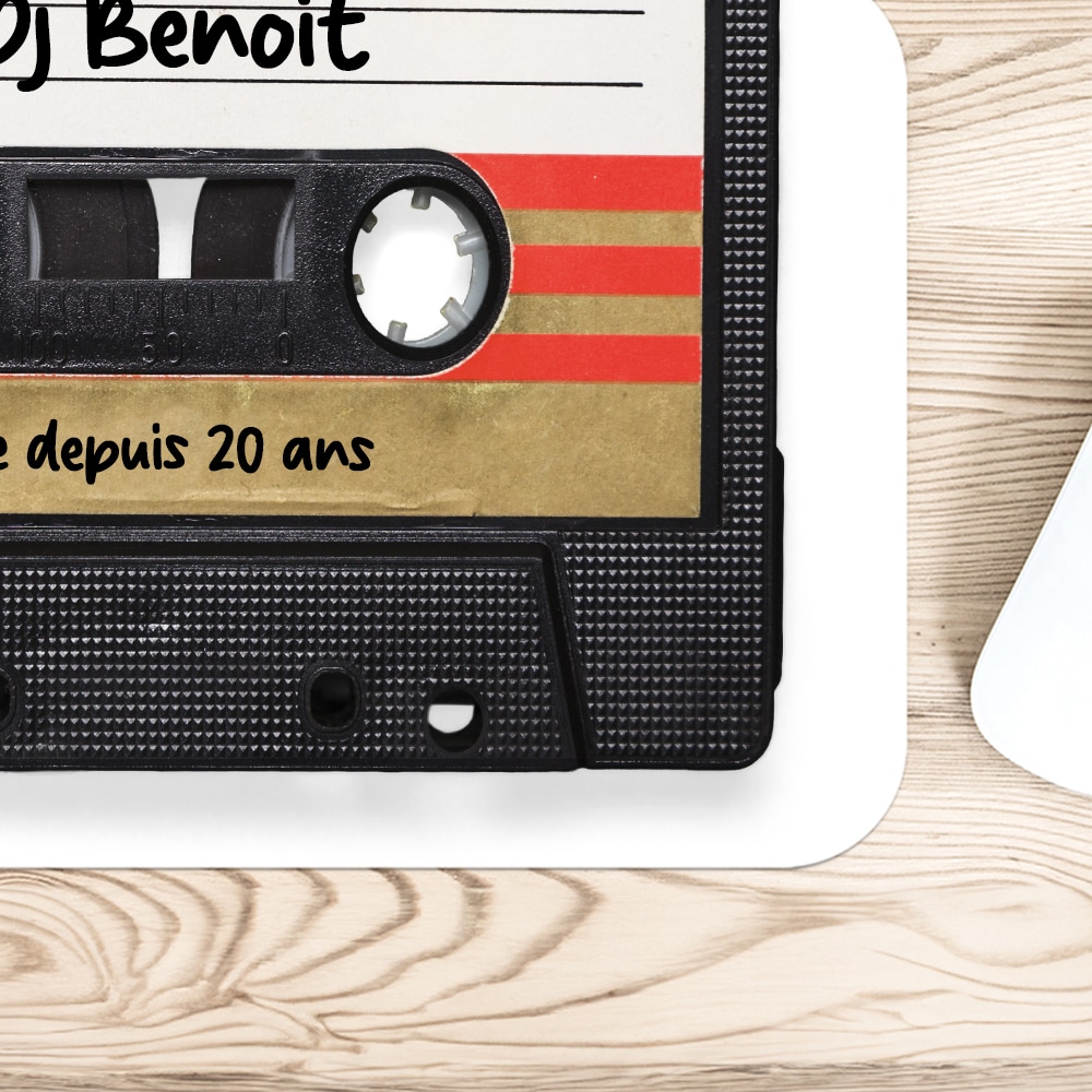 Tapis de souris personnalisé - Retro K7 audio