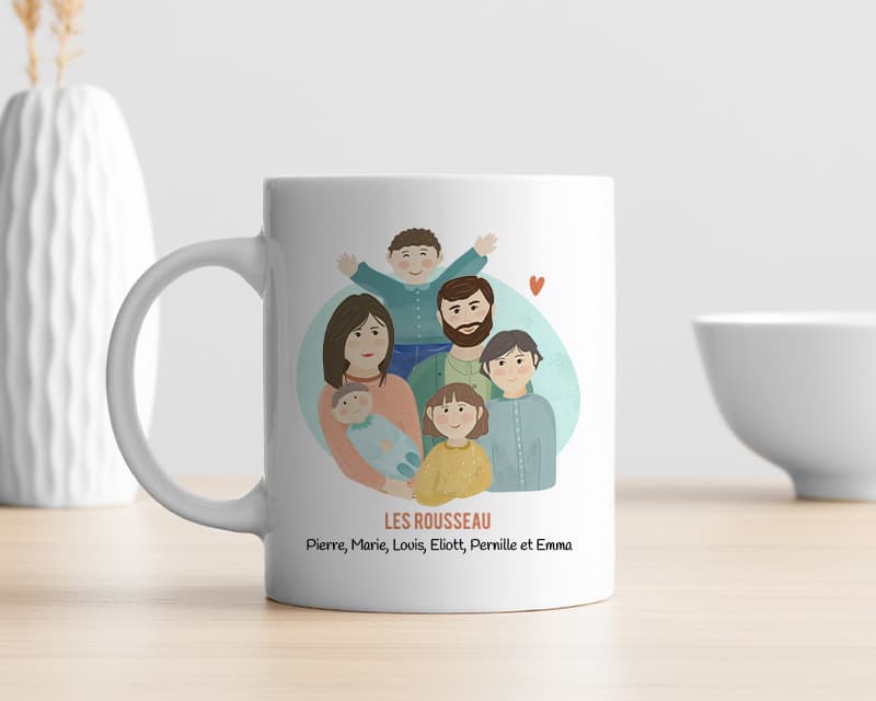 Mug personnalisé - Portrait de Famille