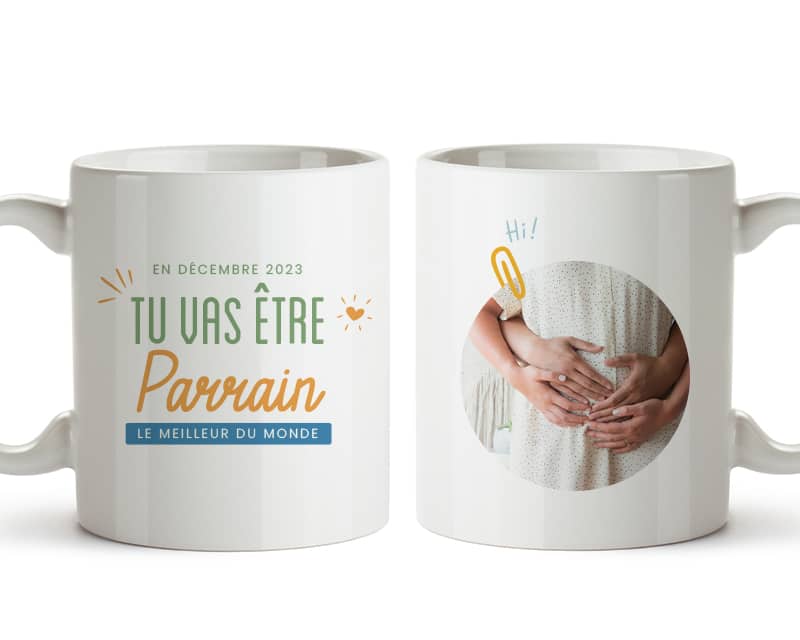 Mug personnalisé - Tu vas être parrain