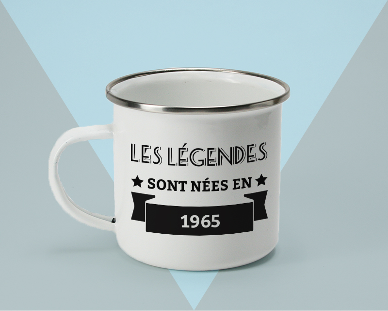 mug émaillé légendes homme né en 1940