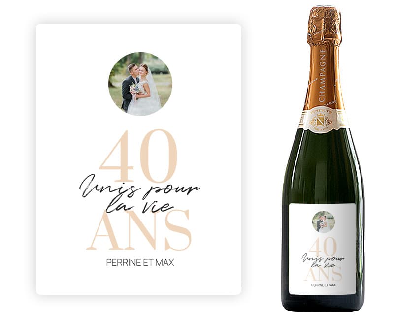 Etiquettes personnalisées pour bouteilles de vin de mariage, bouteilles de  champagne de mariage personnalisées