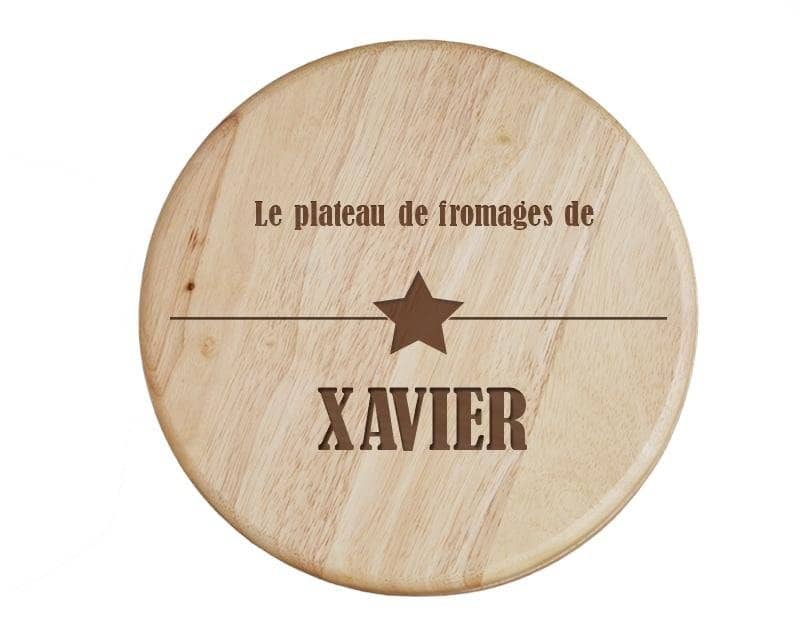 Set à fromage personnalisé pour un Xavier