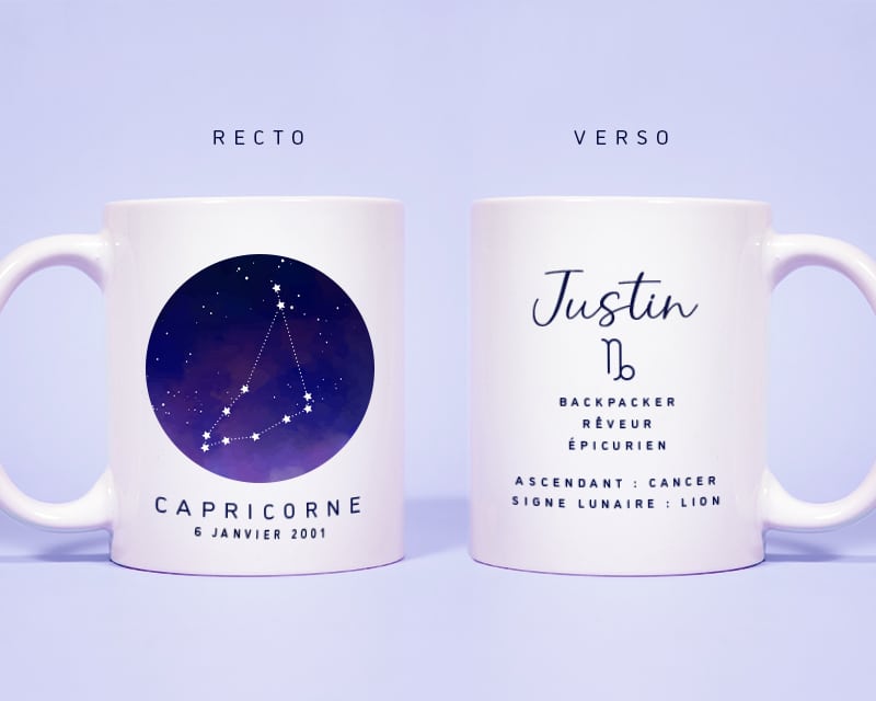 Mug personnalisé Constellation - Capricorne