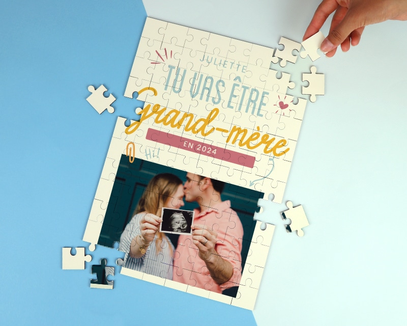 Puzzle personnalisable - Tu vas être grand-mère