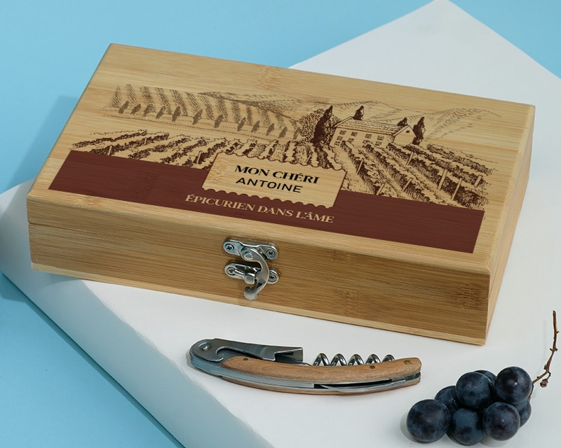 Coffret sommelier personnalisé - 5 accessoires - Vignoble